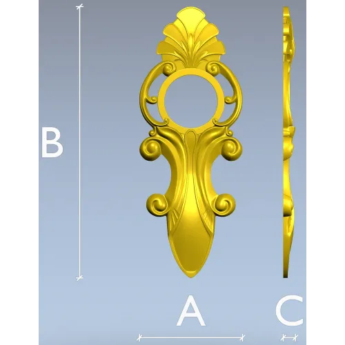Acanthus Ring Applique STL 3D Model for CNC