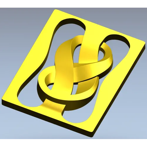 Decorative Ribbon Knot Panel - STL 3D model for CNC router