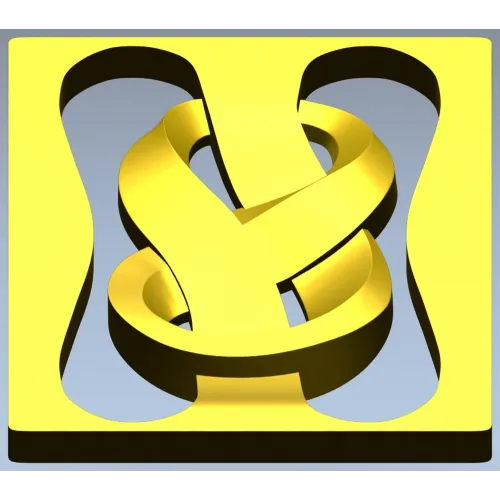 Decorative Ribbon Knot Panel - STL 3D model for CNC router