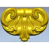Rococo Shell Cartouche - STL 3D model for CNC