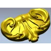 Rococo Shell Cartouche - STL 3D model for CNC