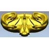 Rococo Shell Cartouche - STL 3D model for CNC