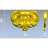Rococo Shell Cartouche - STL 3D model for CNC