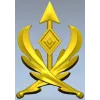 Эмблема со стрелой и лавровыми ветвями - STL модель для ЧПУ