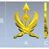 Эмблема со стрелой и лавровыми ветвями - STL модель для ЧПУ