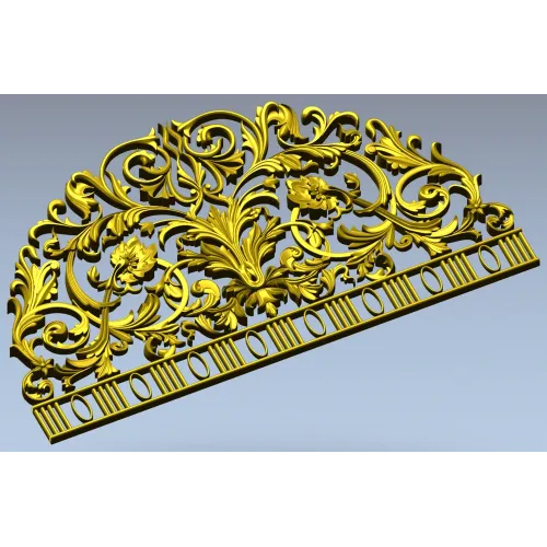 Полукруглый картуш "Флоренция" - 3D модель STL для ЧПУ