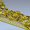 Rocaille Crest STL - decorative 3D model for CNC carving