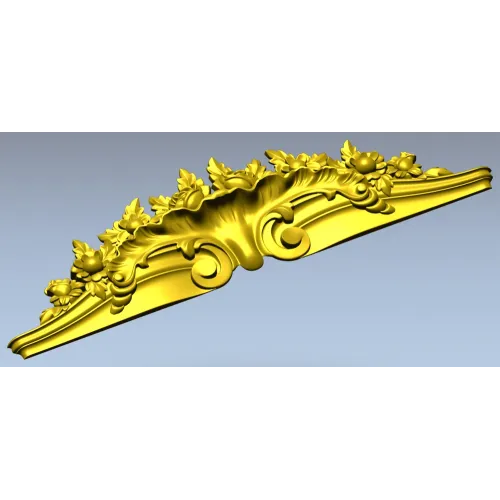 Карнизное навершие с растительным картушем - 3D модель STL для ЧПУ