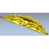 Карнизное навершие с растительным картушем - 3D модель STL для ЧПУ