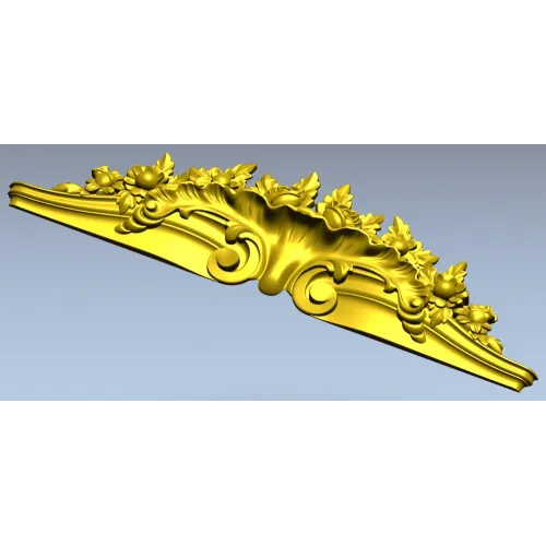 Карнизное навершие с растительным картушем - 3D модель STL для ЧПУ