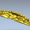 Карнизное навершие с растительным картушем - 3D модель STL для ЧПУ