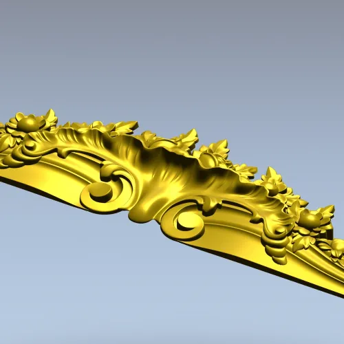 Карнизное навершие с растительным картушем - 3D модель STL для ЧПУ