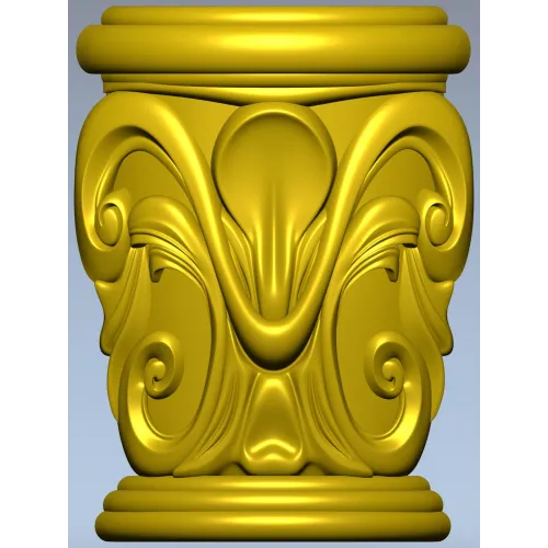 Барочная капитель с акантом - 3D модель STL для ЧПУ
