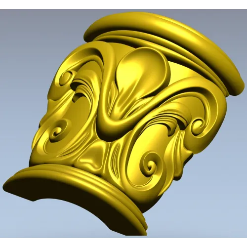 Барочная капитель с акантом - 3D модель STL для ЧПУ