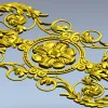 Декоративная панель с розеткой - stl модель для ЧПУ