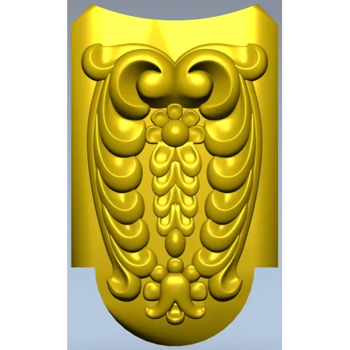 Florentine Acanthus Cartouche - STL 3D Model for CNC