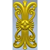 Картуш с розеткой - вертикальный декоративный элемент (stl модель)
