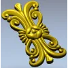 Картуш с розеткой - вертикальный декоративный элемент (stl модель)