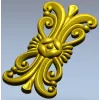 Картуш с розеткой - вертикальный декоративный элемент (stl модель)