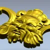 Маскарон "Лик лесного духа" - 3D модель в формате STL для ЧПУ