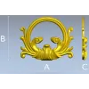 Rococo Acanthus Cartouche 3D STL for CNC