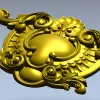 Rococo Cartouche STL for CNC Router - Ornamental Central Panel