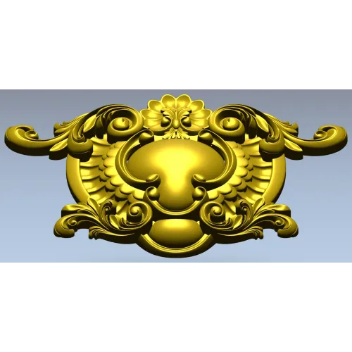 Rococo Cartouche STL for CNC Router - Ornamental Central Panel