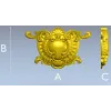 Rococo Cartouche STL for CNC Router - Ornamental Central Panel