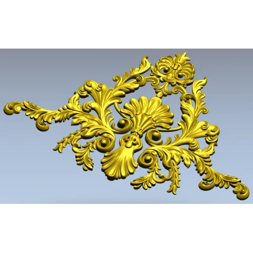 Картуш в стиле рококо - 3D модель STL для ЧПУ
