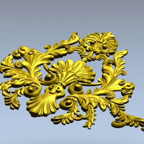 Картуш в стиле рококо - 3D модель STL для ЧПУ