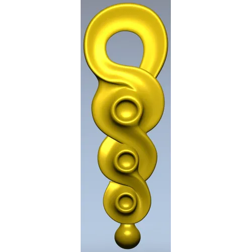 S-Rosette Vertical Applique STL