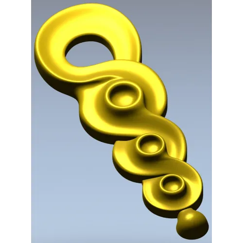 S-Rosette Vertical Applique STL