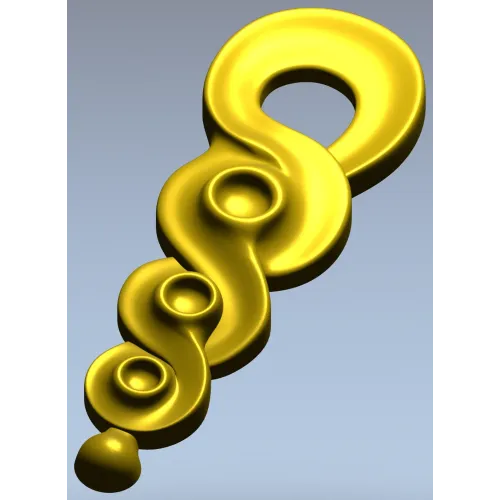 S-Rosette Vertical Applique STL