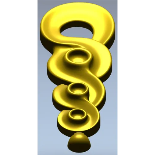 S-Rosette Vertical Applique STL