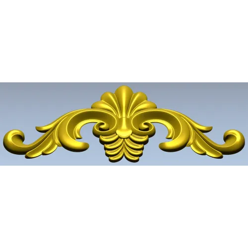 Acanthus Shell Cartouche - STL 3D model for CNC relief milling