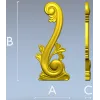 Декоративная акантовая волюта - 3D модель в формате STL для ЧПУ