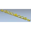 Горизонтальная декоративная лента с медальоном - 3D модель STL для ЧПУ