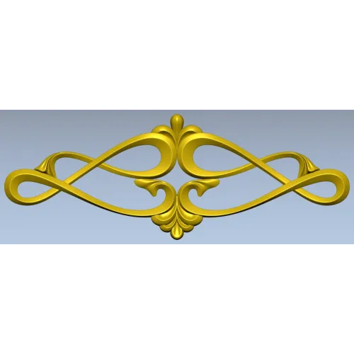 Rococo Scroll Applique STL for CNC