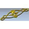 Rococo Scroll Applique STL for CNC