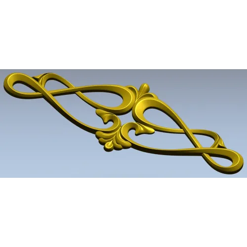 Rococo Scroll Applique STL for CNC