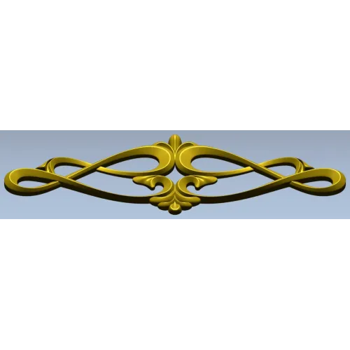 Rococo Scroll Applique STL for CNC