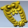 Laurel Crest Cartouche - STL 3D Model for CNC