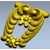 Laurel Crest Cartouche - STL 3D Model for CNC