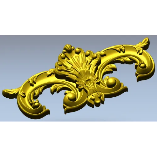Декоративный картуш в стиле рококо - 3D модель STL для ЧПУ