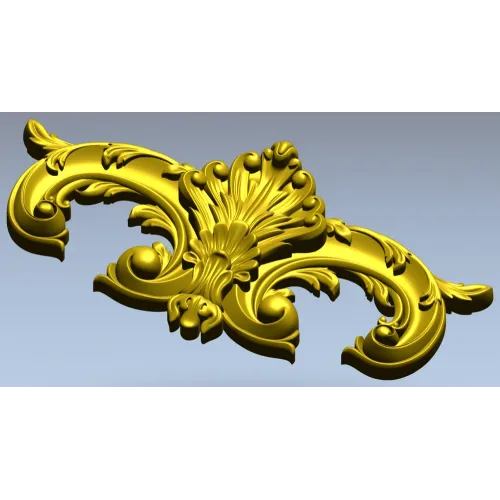Декоративный картуш в стиле рококо - 3D модель STL для ЧПУ