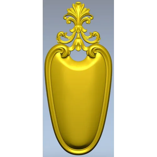 Rococo Shield Cartouche STL 3D Model for CNC