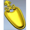 Rococo Shield Cartouche STL 3D Model for CNC