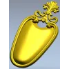 Rococo Shield Cartouche STL 3D Model for CNC