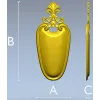 Rococo Shield Cartouche STL 3D Model for CNC