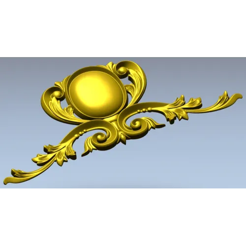 Baroque Oval Cartouche - 3D STL Model for CNC Relief